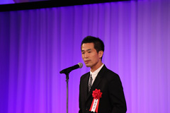 受賞者代表 青木義道さんの挨拶