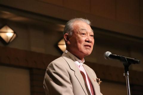 ご祝辞を述べられる 日本財団 会長 笹川 陽平 様