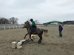 愛馬・道産子サクラと岡部元・騎手