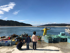 宮城県石巻の長面漁港