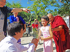 ミャンマー　ティディミンガラシュエワー小学校贈呈式