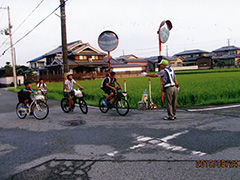 自転車通行の誘導