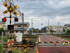 救出現場の踏切