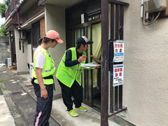 被害状況調査のための訪問活動