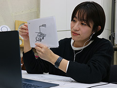 オンラインでの日本語会話授業の様子　～オンライン事業～
