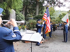 米空軍音楽隊による龍神村訪問時の慰霊の演奏