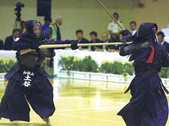 銃剣道　試合の様子