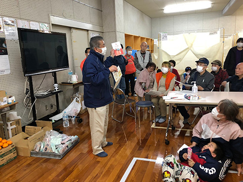 災害関連死防止の注意喚起 避難所となった穴水中学校