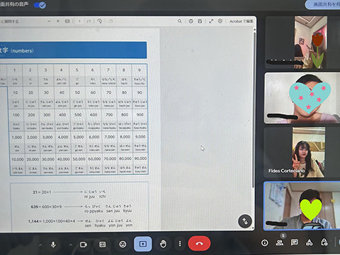 日本語レッスンー来日を予定しているJFC向けのオンライン日本語レッスン