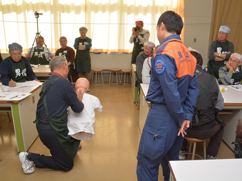 窒息の解除の実習