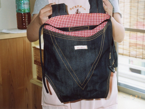 「抱っこ袋」知人のお手製です