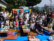 仮設住宅でのBBQ大会